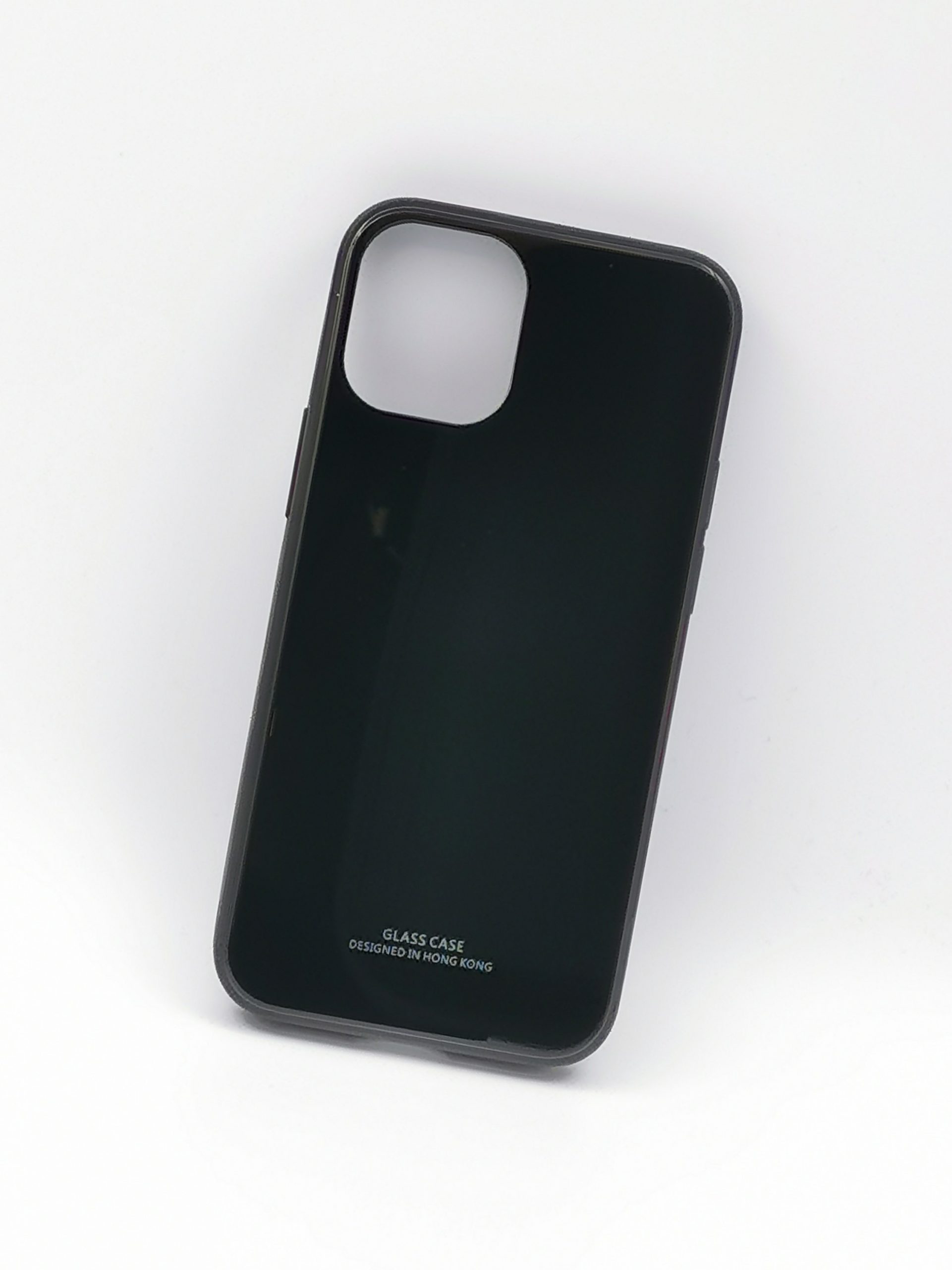 Coque noire Apple iPhone 12 Mini diagonal extérieur