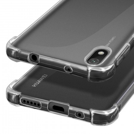 Coque transparente renforcée anti-chocs pour huawei y5 (2019)