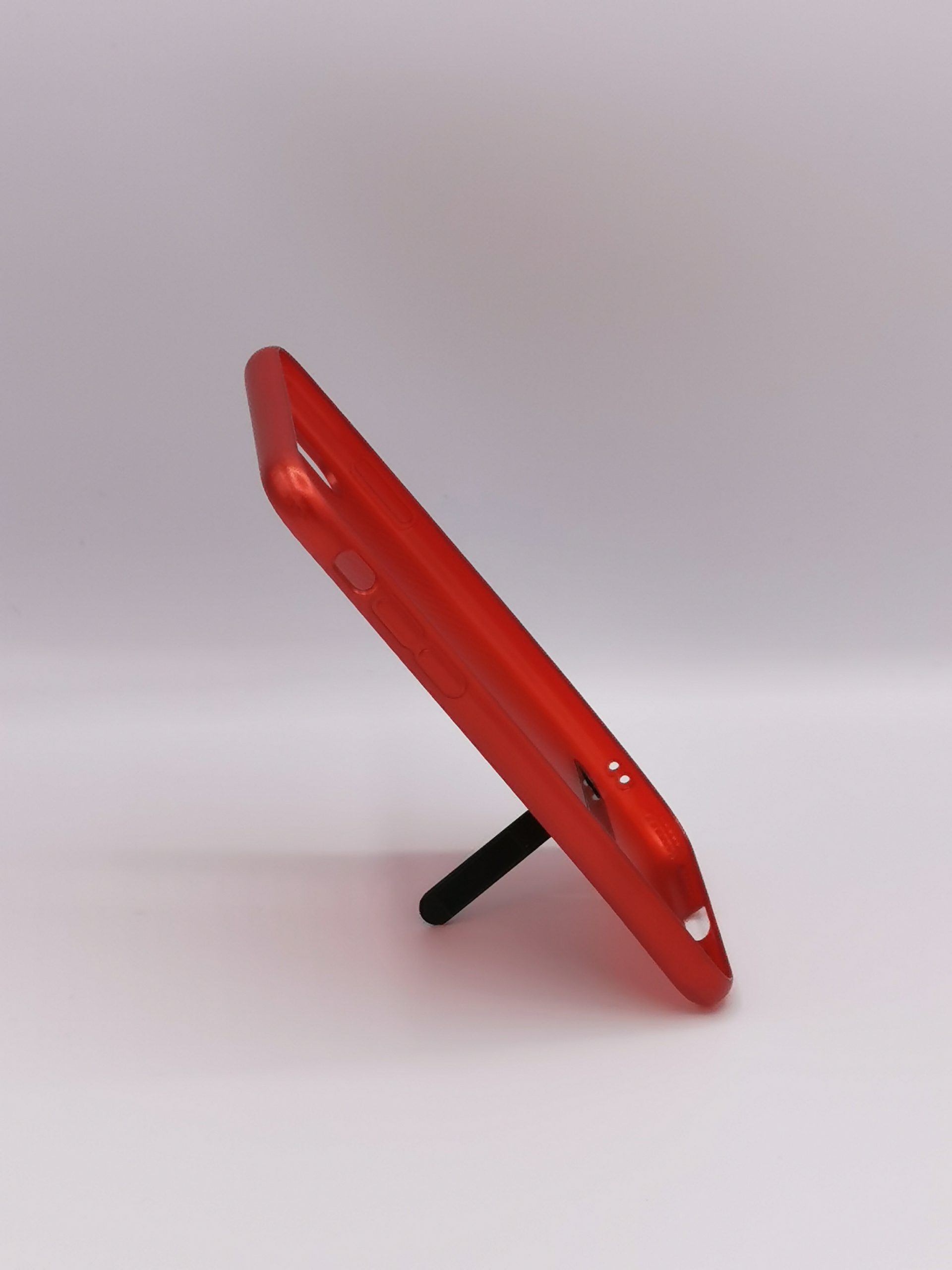 Coque rouge anti-rayures effet fibre de carbone pour iphone x/xs