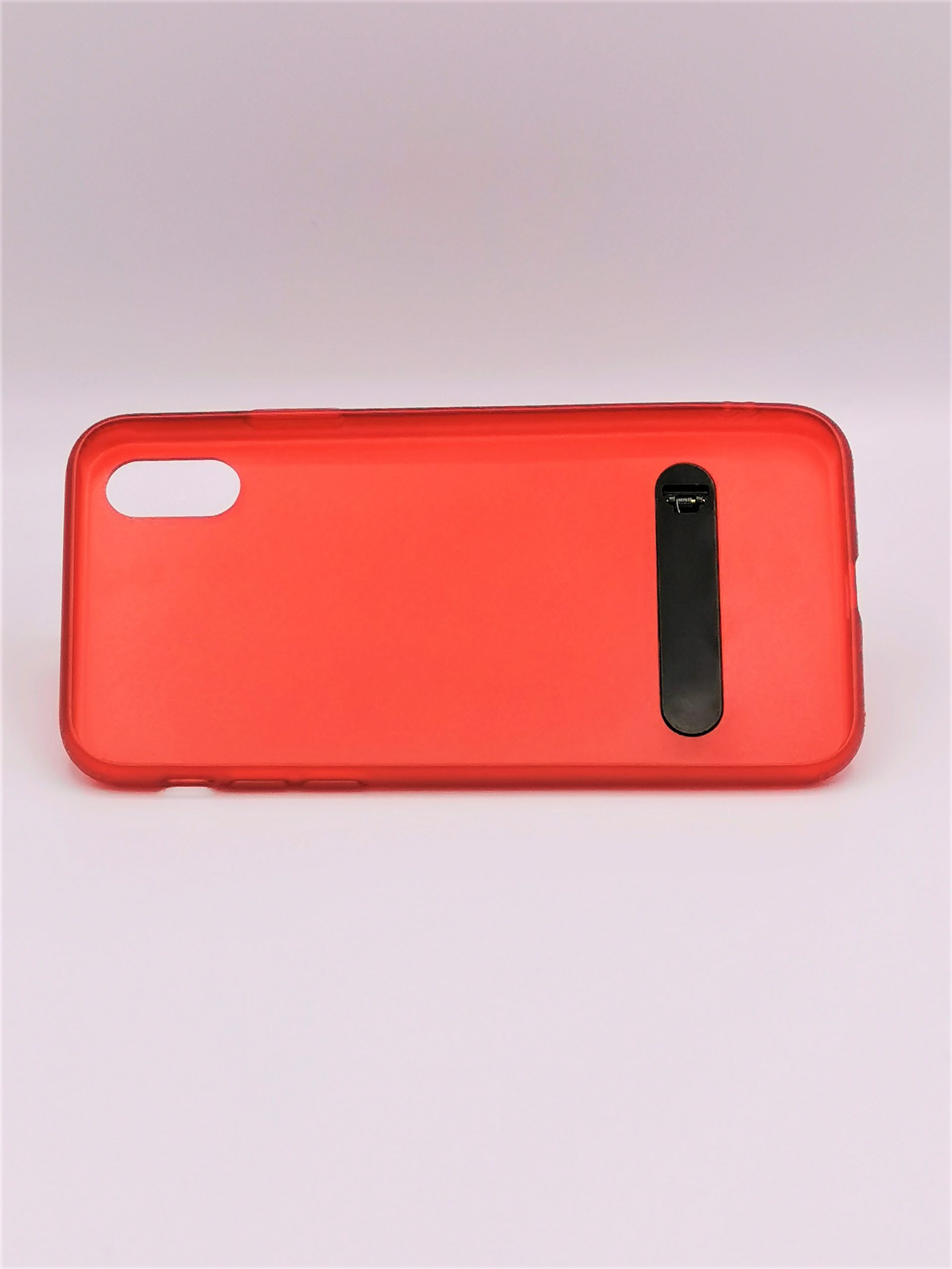 Coque rouge anti-rayures effet fibre de carbone pour iphone x/xs
