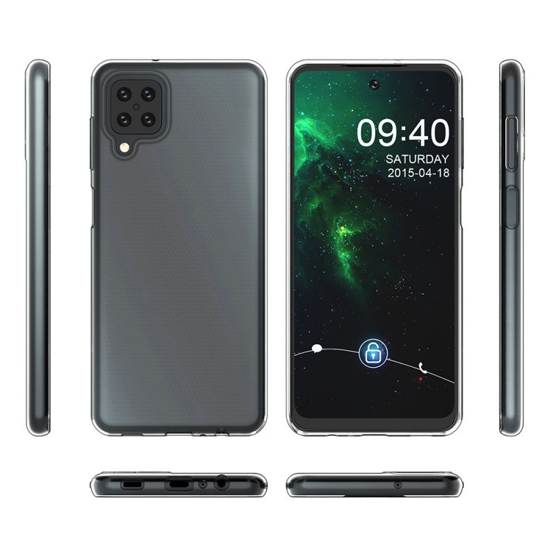 Coque transparente en plastique anti-rayures pour samsung galaxy a12