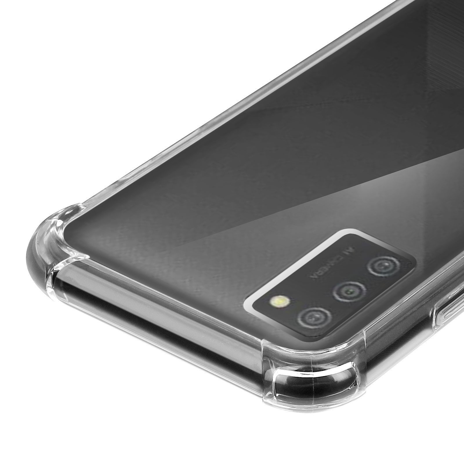 Coque transparente renforcée anti-chocs pour samsung galaxy a02s