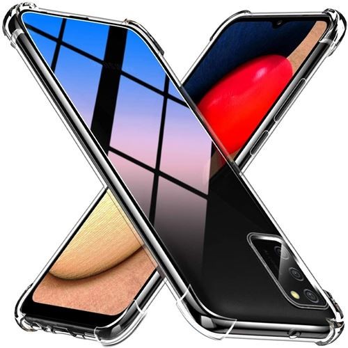 Coque transparente renforcée anti-chocs pour samsung galaxy a02s