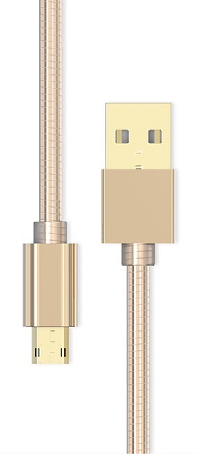 Câble or micro-usb/usb quick charge et transfert de données (1m)
