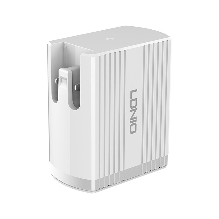 Adaptateur secteur usb-c 18w blanc charge rapide + câble usb-c/usb-c 1m