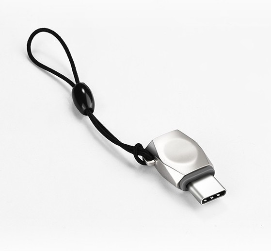 Adaptateur usb-c vers micro-usb + dragonne noire compact et léger