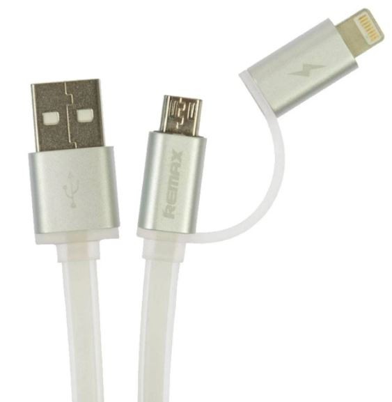 Câble USB vers Lightning et Micro-USB - blanc - 1