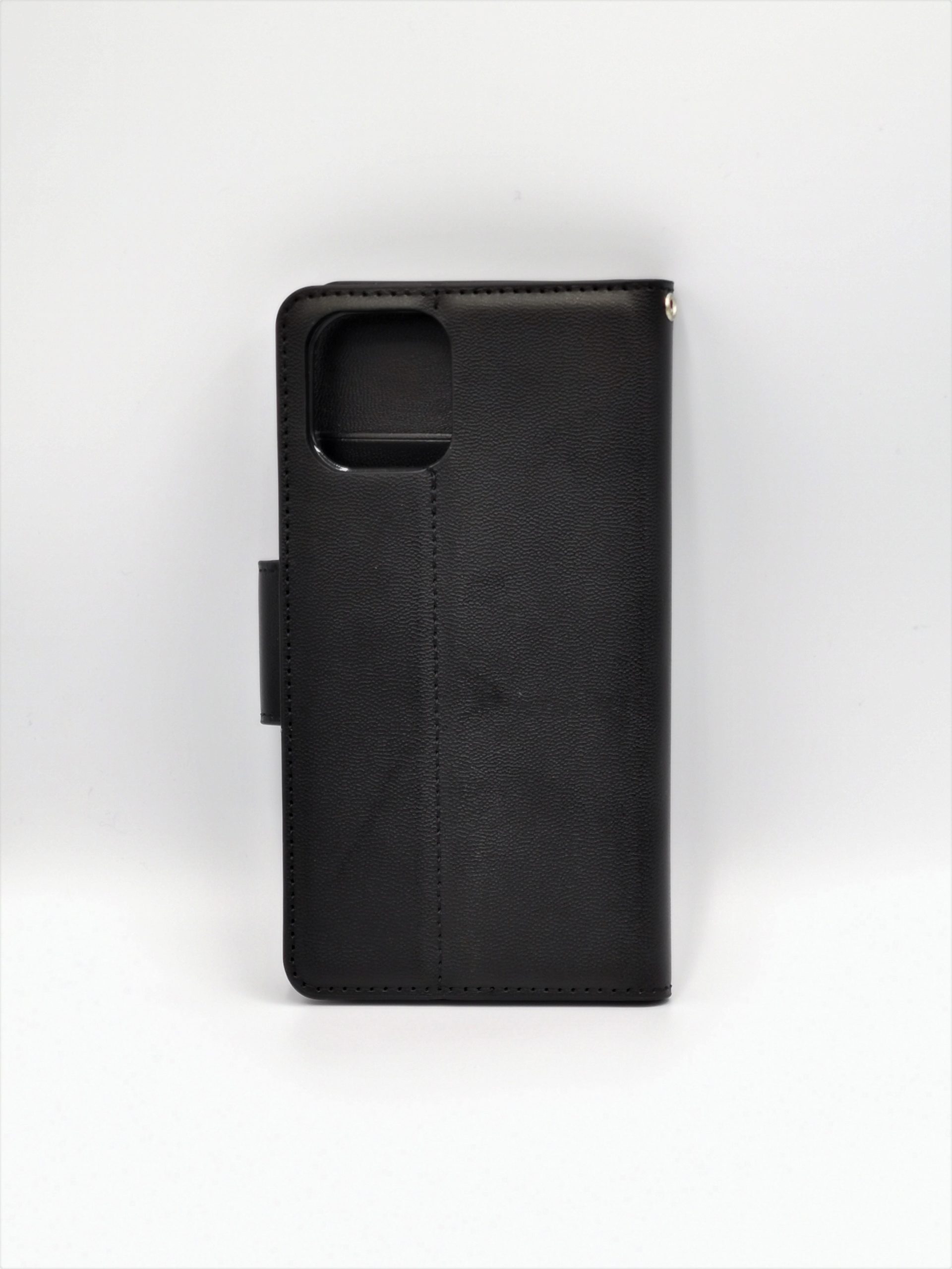Coque anti-chocs simili cuir noir rabat aimanté pour iphone 11 pro