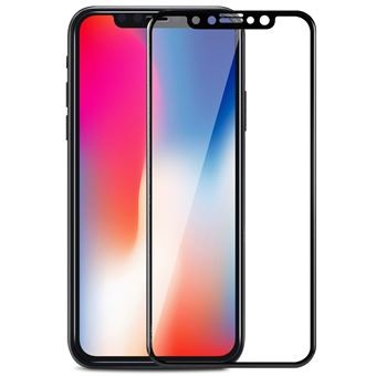 Verre trempé intégral ultra-résistant iphone x/xs/11 pro contour noir