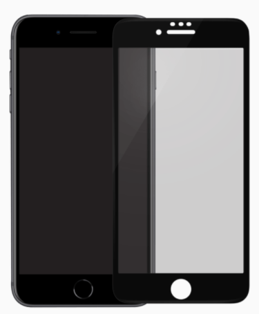 Verre trempé intégral ultra-résistant iphone 7/8/se (2020) contour noir