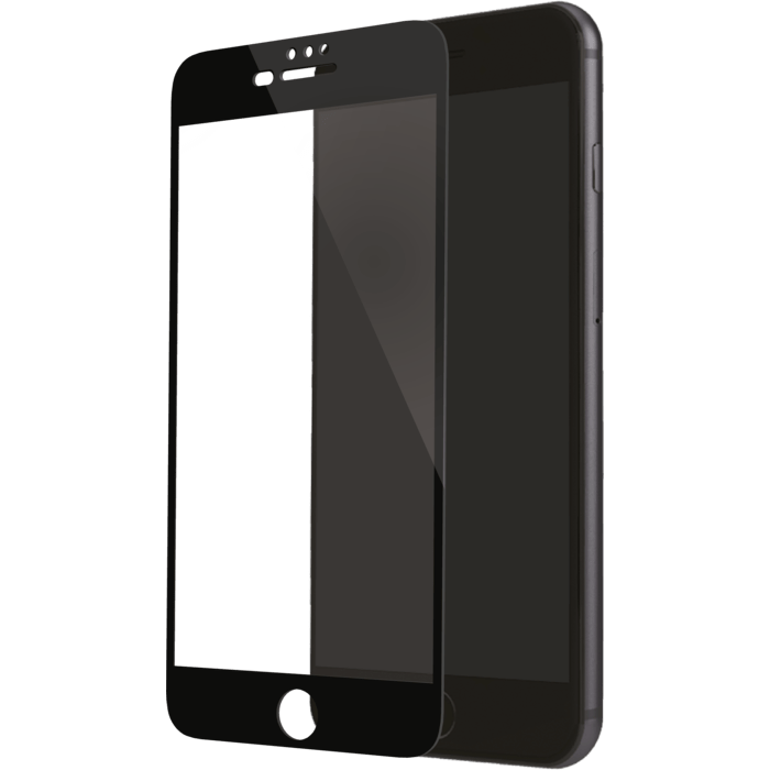 Verre trempé intégral ultra-résistant iphone 7 plus/8 plus contour noir