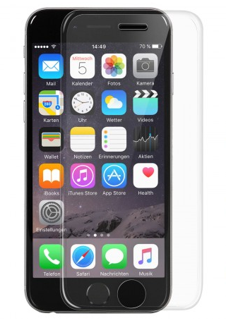 Verre trempé intégral ultra-résistant iphone 6/6s transparent
