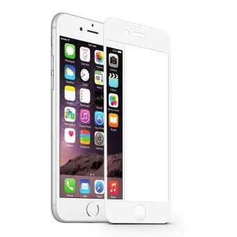 Verre trempé intégral ultra-résistant iphone 6/6s contour blanc