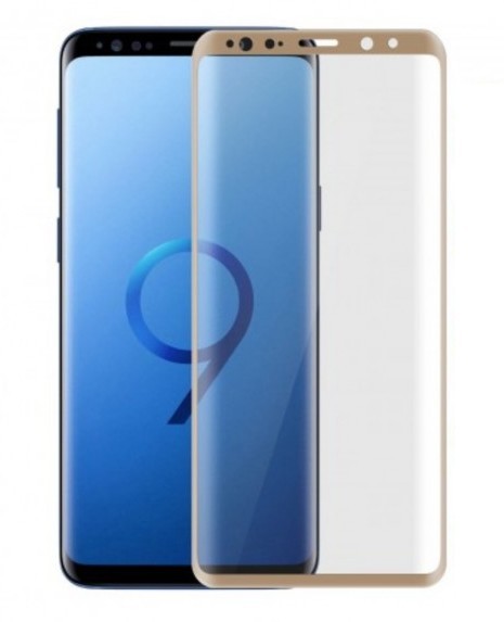 Verre trempé intégral ultra-résistant samsung galaxy s9 contour or