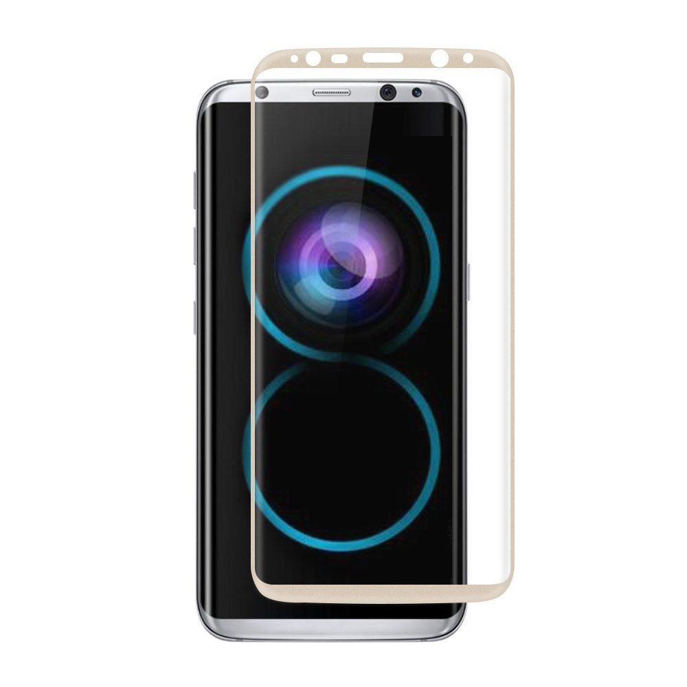 Verre trempé intégral ultra-résistant samsung galaxy s8 contour or