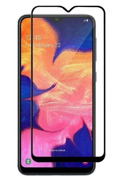 Verre trempé intégral ultra-résistant samsung galaxy a10/a10s contour noir