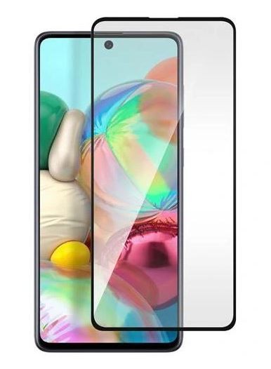 Verre trempé intégral ultra-résistant samsung galaxy a71 contour noir