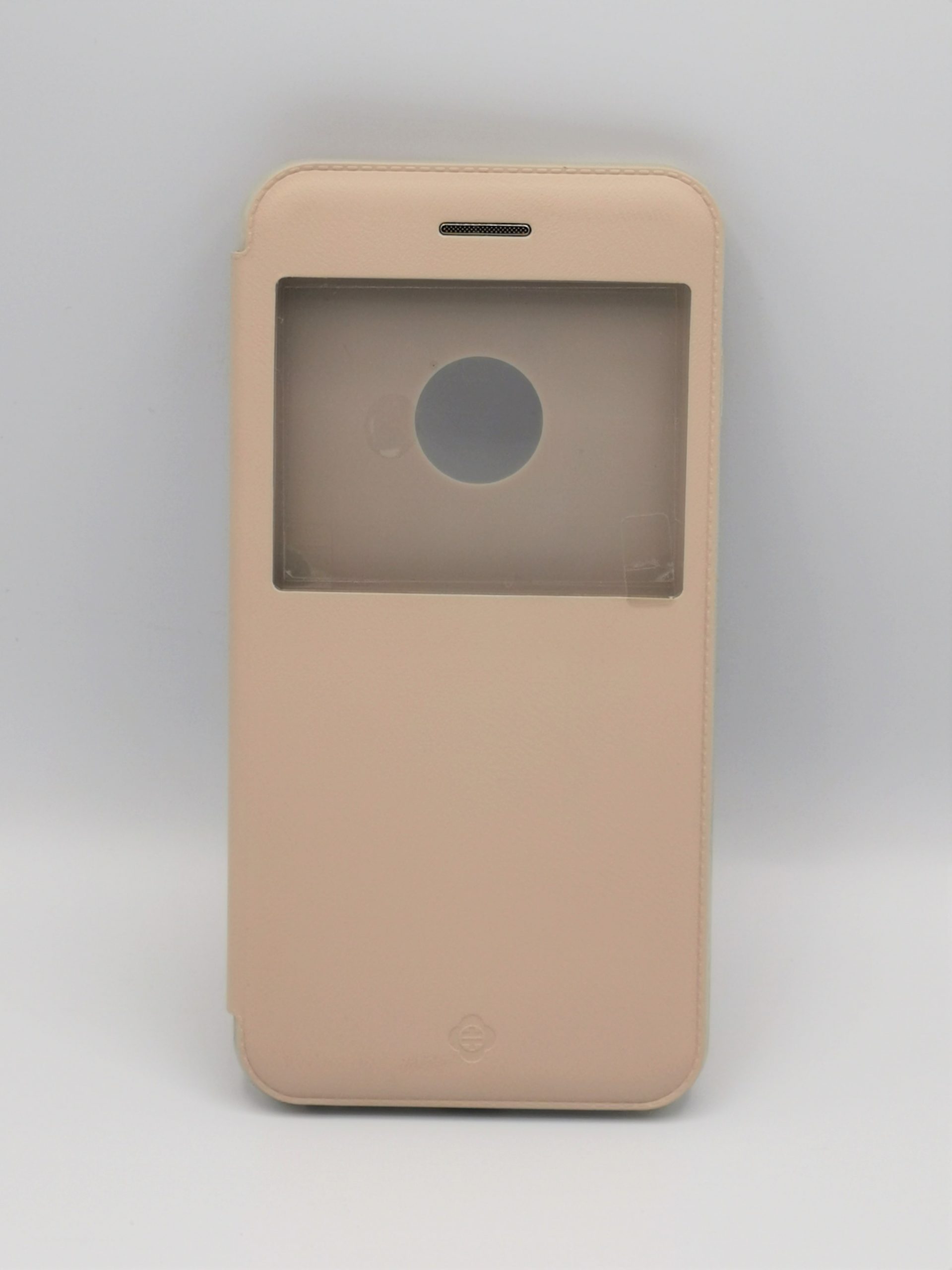 Coque simili cuir gris taupe à rabat écran visible pour iPhone 6 Plus/6S Plus 1