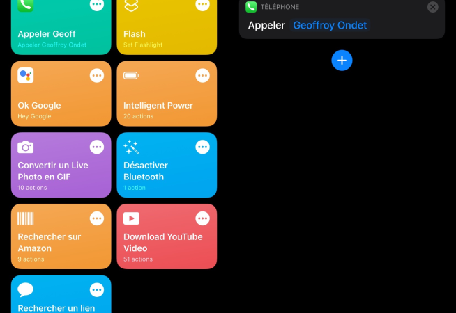 Iphone: crée rapidement un raccourci pour joindre un contact