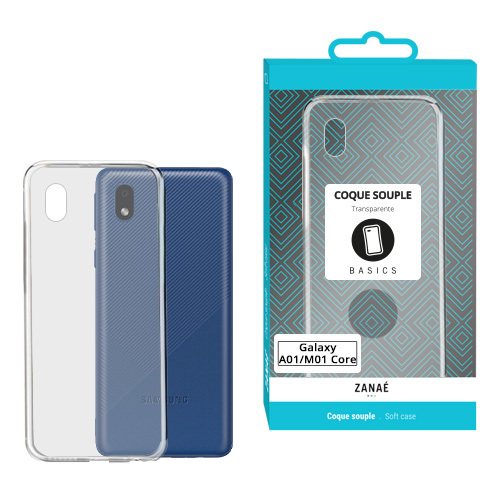 Coque siftgel pour galaxy a01 core, transparent