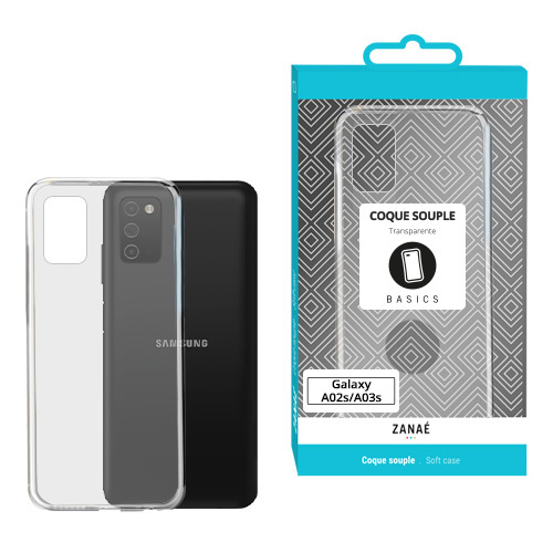 Coque softgel pour samsung galaxy a02s, transparent