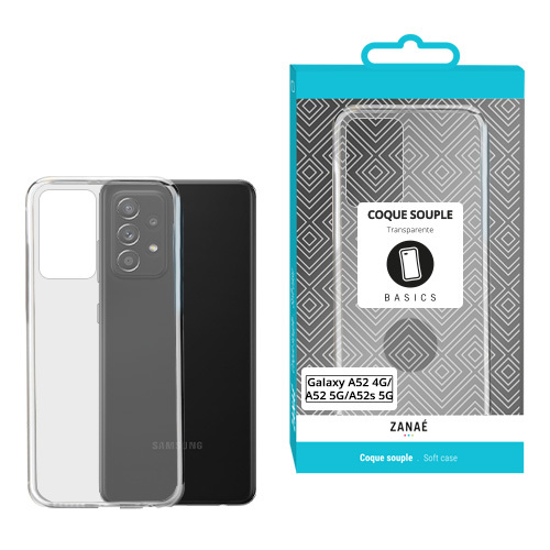 Coque softgel pour galaxy a52 4g/ a52 5g, transparent