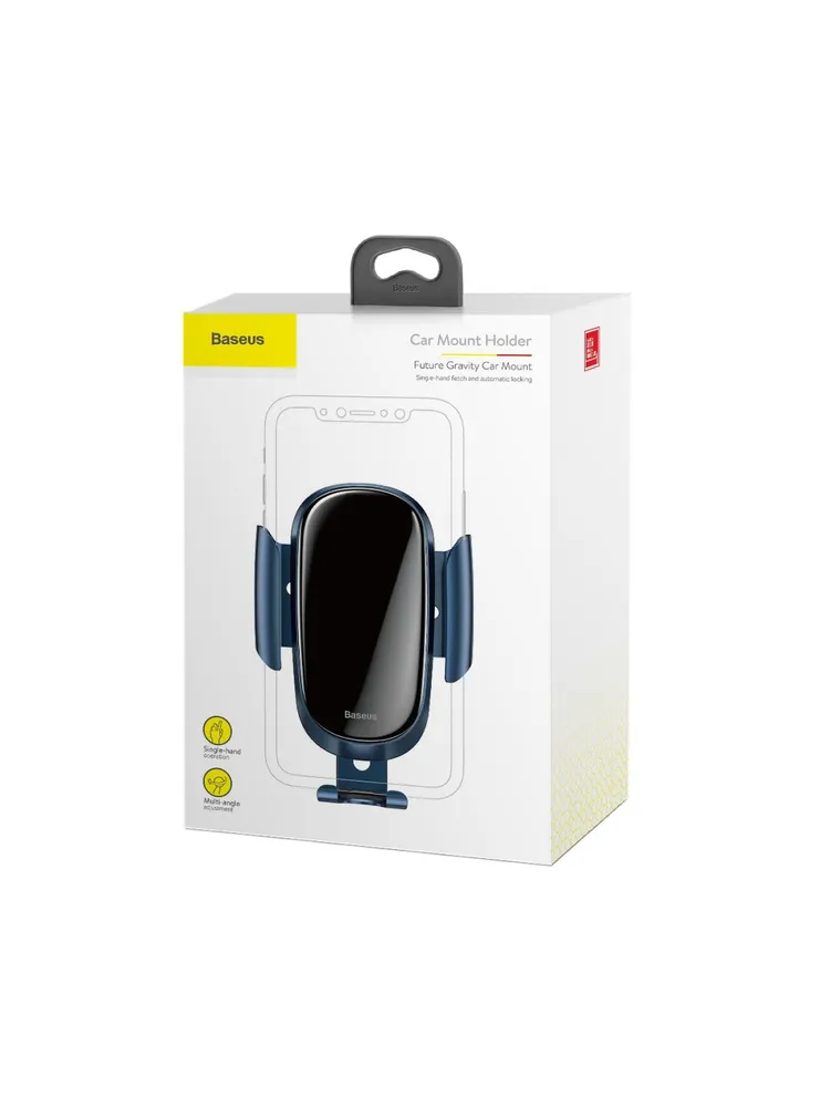 Support voiture sur la grille de ventilation baseus future bleu