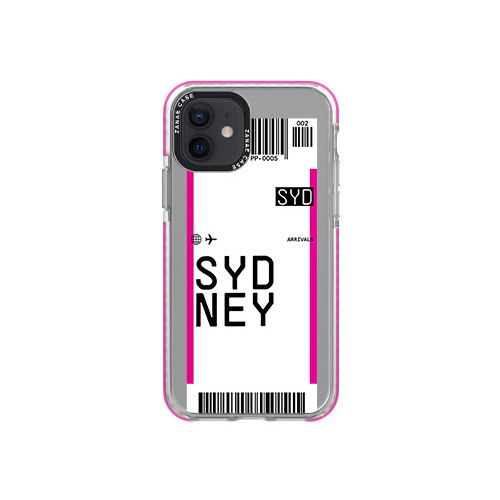 Coque billet d’avion – sydney pour iphone 12/iphone 12 pro, transparent
