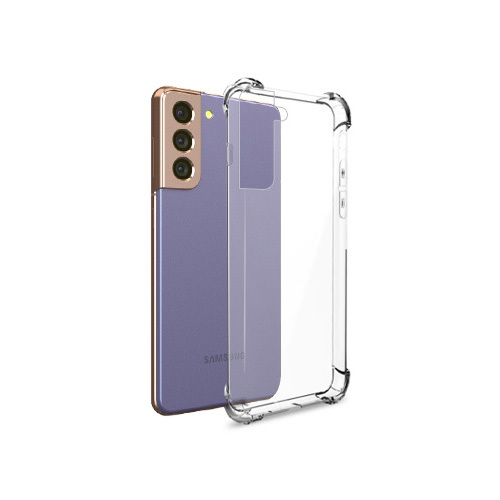 Coque silicone transparent avec coins renforces pour galaxy s21/s21 5g