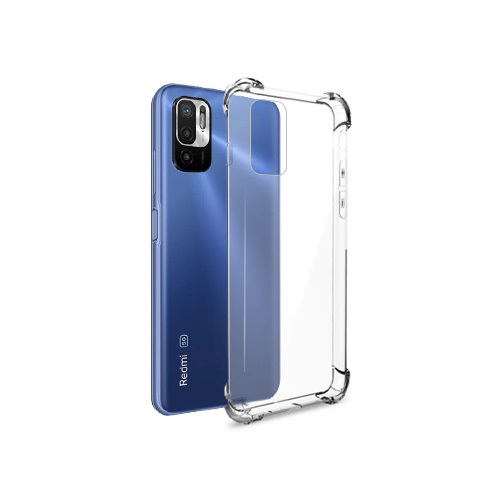 Coque silicone transparent avec coins renforces pour redmi note 10 5g, transparent