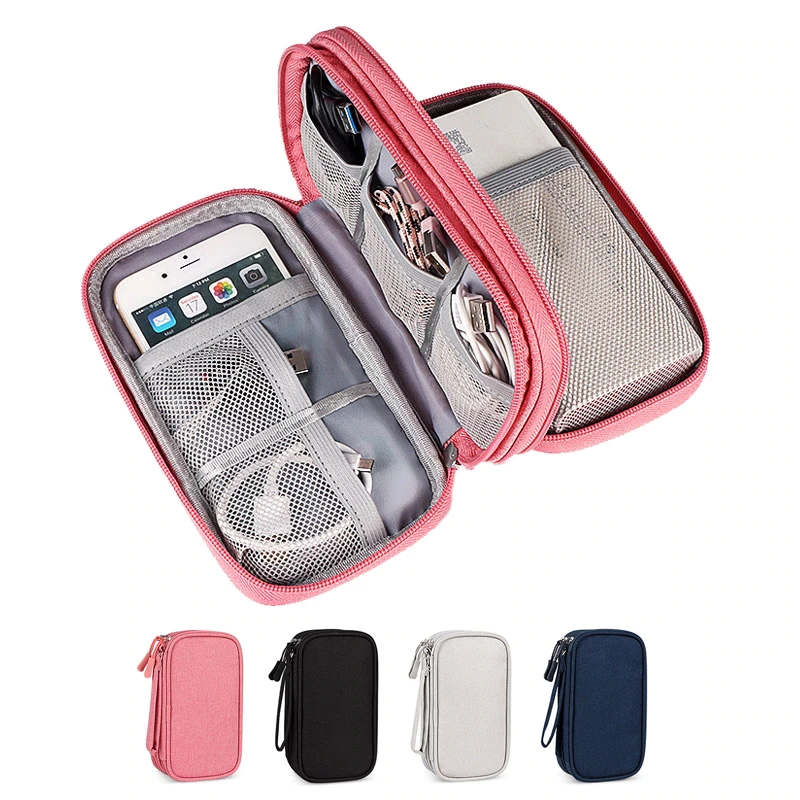 Pochette de transport pour chargeur, câble USB, disque dur, écouteurs