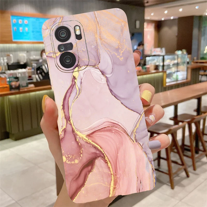 Coque avec motif de marbre couverture souple en silicone pour Xiaomi Redmi Note10 5G